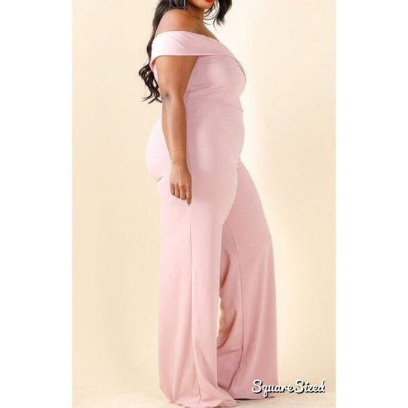 Pretty in Pink Jumpsuit (Plus Size) - Picture 2 of 3